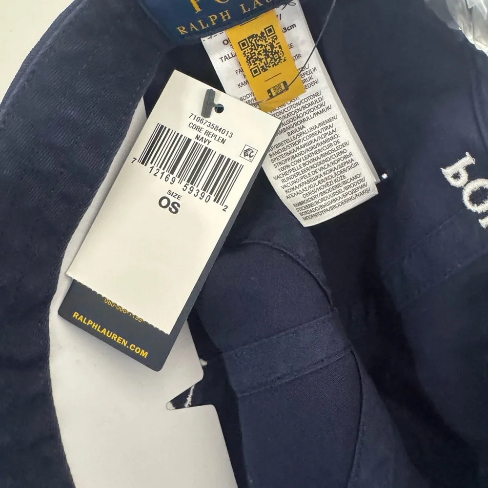 Polo Ralph Lauren Big Pony Core Replen Adjustable #3 Baseball Golf Hat Navy Rare - Picture 8 of 10